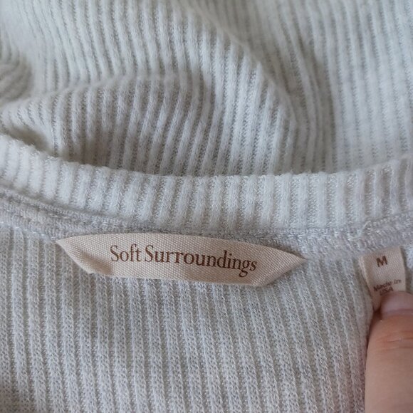 Soft Surroundings Pullover Floral Ribbed Knit Size Medium - Picture 5 of 16